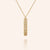 "Falling for You" 0.7CTW Pave Love Plate Necklace - Gold