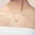 "Where Love Is" 0.8CTW Rainbow Pave Heart Pendant Necklace - Gold