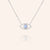 "Eye See you" 0.9CTW Pave & Opal Eye Pendant Necklace - Sterling Silver / Rose Vermeil