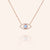 "Eye See you" 0.9CTW Pave & Opal Eye Pendant Necklace - Sterling Silver / Rose Vermeil