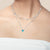 "Little Moment's" 0.6CTW Pave & Turquoise Halo Pendant Necklace