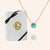 "Little Moment's" 0.6CTW Pave & Turquoise Halo Pendant Necklace
