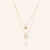 "Keep Me Safe" 1.0CTW Pave & Opal Evil Aye and Hand Duo Layering Necklace - Gold