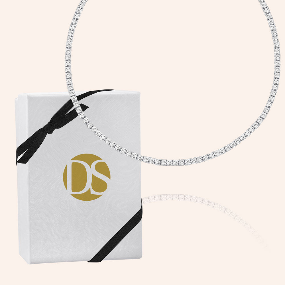 "Dancing Queen" 11.6CTW Round Cut Tennis Adjustable Choker Necklace