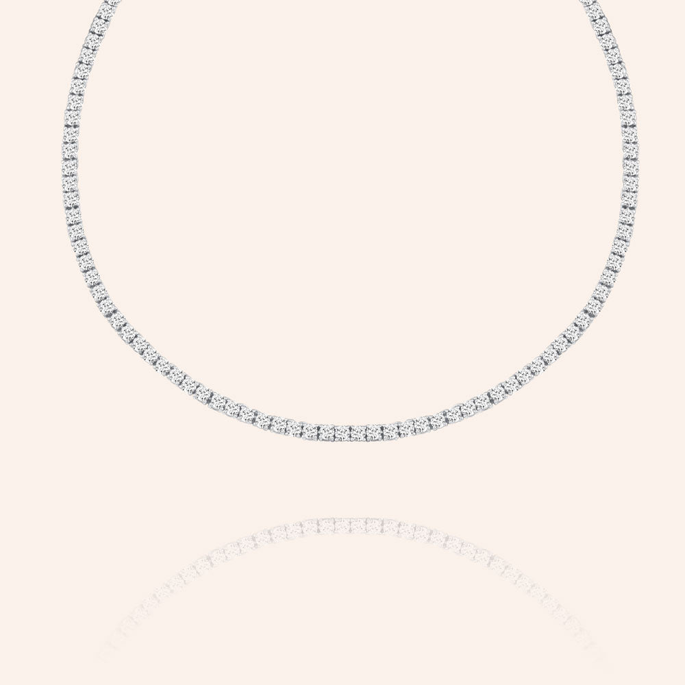 "Dancing Queen" 11.6CTW Round Cut Tennis Adjustable Choker Necklace