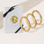 "Eternal Trio" 3.3CTW Rainbow Round Cut  Eternity Bands Ring Set of 3- Gold