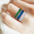 "The Oasis" 6.9CTW Sapphire Blue Baguette Cut Eternity Band Ring- Silver