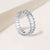 "The Oasis" 6.9CTW Baguette Cut Eternity Band Ring- Silver