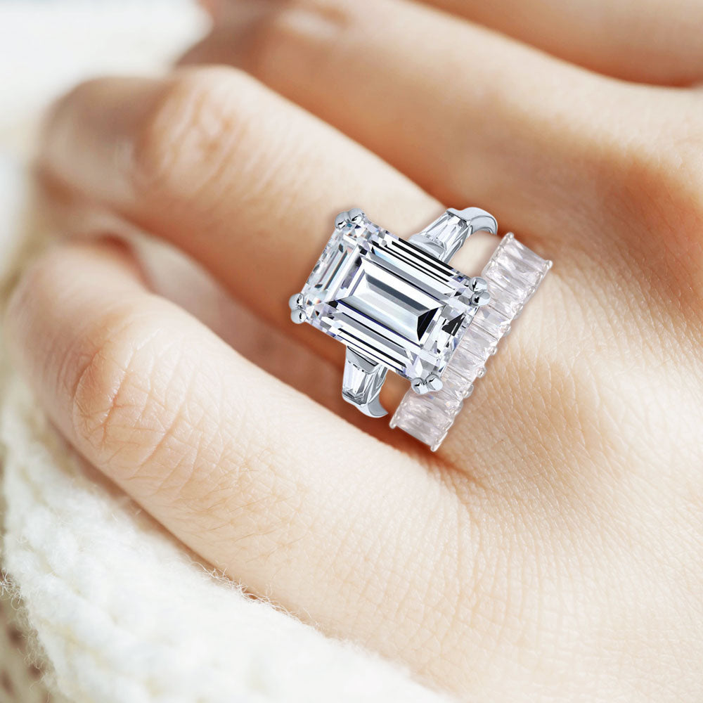 Channel Statement Ring with Baguette Cut Diamonds