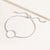 "Aura" 0.5CTW Pave Open Center Circle Pull-Tie Bracelet