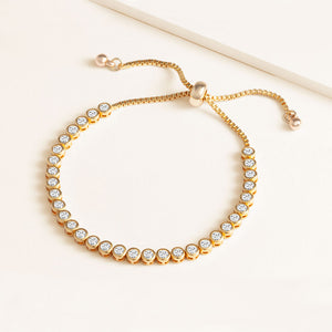 "Classic with a Twist" 6CTW Round Cut Tennis Pull-tie Bracelet