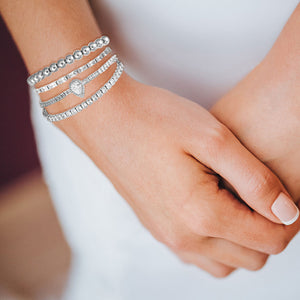 "That Sparkle" 6CTW Baguette Cut Tennis Pull-Tie Bracelet