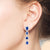 "Drop Gem" 3.0CTW Halo Multi-Stone Drop Earrings - Silver