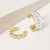 "Trendsetter's" Set of Two 3.1CTW Baguette and Round Cut Ear Cuffs - Gold