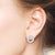 "Scarlett" 3.8CTW Pave Baguette Open Circle Post Earrings