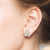 "Madison"  6.8CTW Trillion Cut Halo Flower Stud Earrings