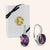 "Nicole" Oval Cut Amethyst Drop Earrings - Silver