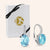 "Nicole" Oval Cut Sapphire Blue Drop Earrings - Silver