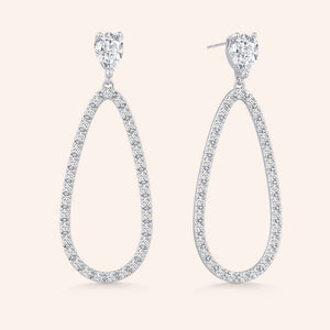 "Main Attraction" 3.5CTW Pear Cut Drop Earrings