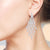 "Dance till Down"  8.2CTW Baguette and Round Cut Statement Drop Earrings - Silver