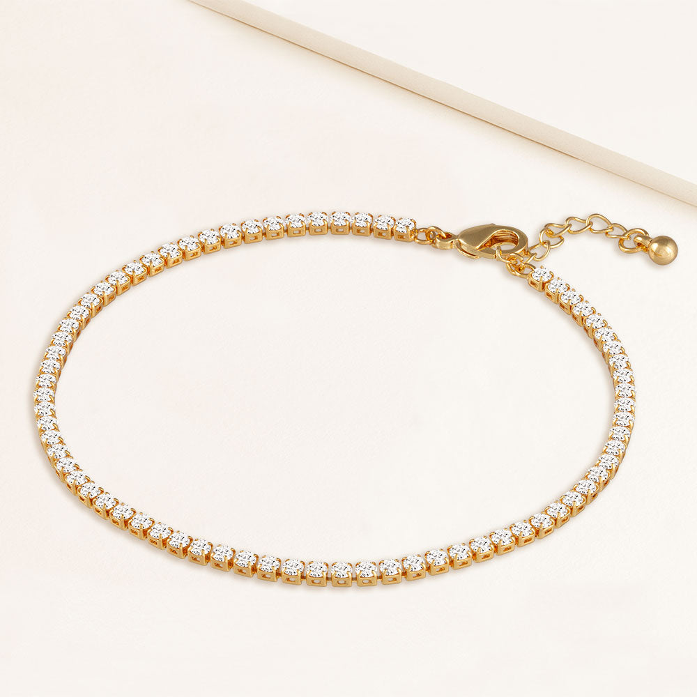 Diamond tennis best sale anklet gold