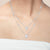 "Daily Double" 3.8CTW Oval Cut Halo Pendants Duo Layering Necklace - Silver