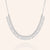"Occasion Ready" 12.9CTW Pear and Round Cut Statement Necklace - Silver