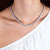 "Estate Splendor" 31CTW Princess Cut Tennis Necklace - Silver