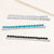 "Full of Possibilities" Set of Three  Clear, Light Sapphire and Jet Black 4.2CTW Round Cut Cubic Zirconia Hair Pins - Silver