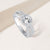 "Worth Waiting For" 4.9CTW Round Cut Halo Split Shank Ring - Silver