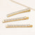 "Feast of Fancy" 11.2CTW  Set of 3 Baguette Cut Cubic Zirconia Hair Pins and Clip - Gold