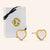 "Amore" Heart Genuine Drusy Post Earrings