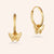 "Fly Away" Filigree Butterfly Charm Huggie Earrings - Sterling Silver / Gold Vermeil