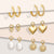 "Bejeweled" Interchangeable Charms Huggie Earring Set