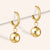 "Cosmo" High Polished Round Ball Charm Huggie Earrings