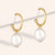 "Strada"  Baroque Freshwater Pearl Hoop Earrings