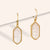 "Montana" Hexagon Genuine Drusy Drop Earrings