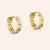 "Little Elements" Chain Link Huggie Earrings - Sterling Silver / Gold Vermeil