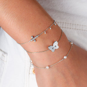 "Melody" 1.4CTW Pave Butterfly Bracelet