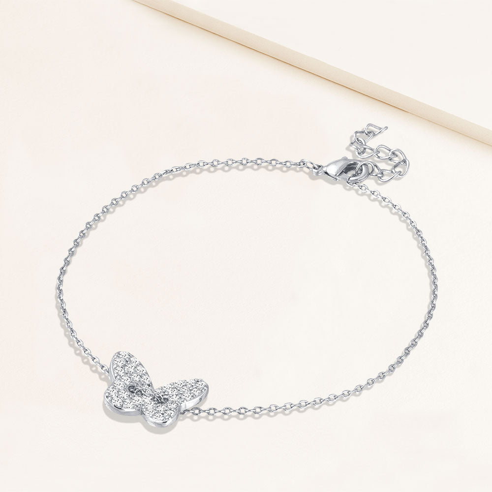 "Melody" 1.4CTW Pave Butterfly Bracelet