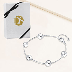"Day Dreamer "Highly Polished Station Beads Bracelet