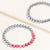 "Serena"  Set of Two Rhodochrosite & Highly Polished Beads Stretch Bracelets