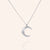 "Moondance" 0.6CTW  Crescent Moon Pendant Necklace - Sterling Silver / Gold Vermeil