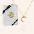 "Moondance" 0.6CTW  Crescent Moon Pendant Necklace - Sterling Silver / Gold Vermeil