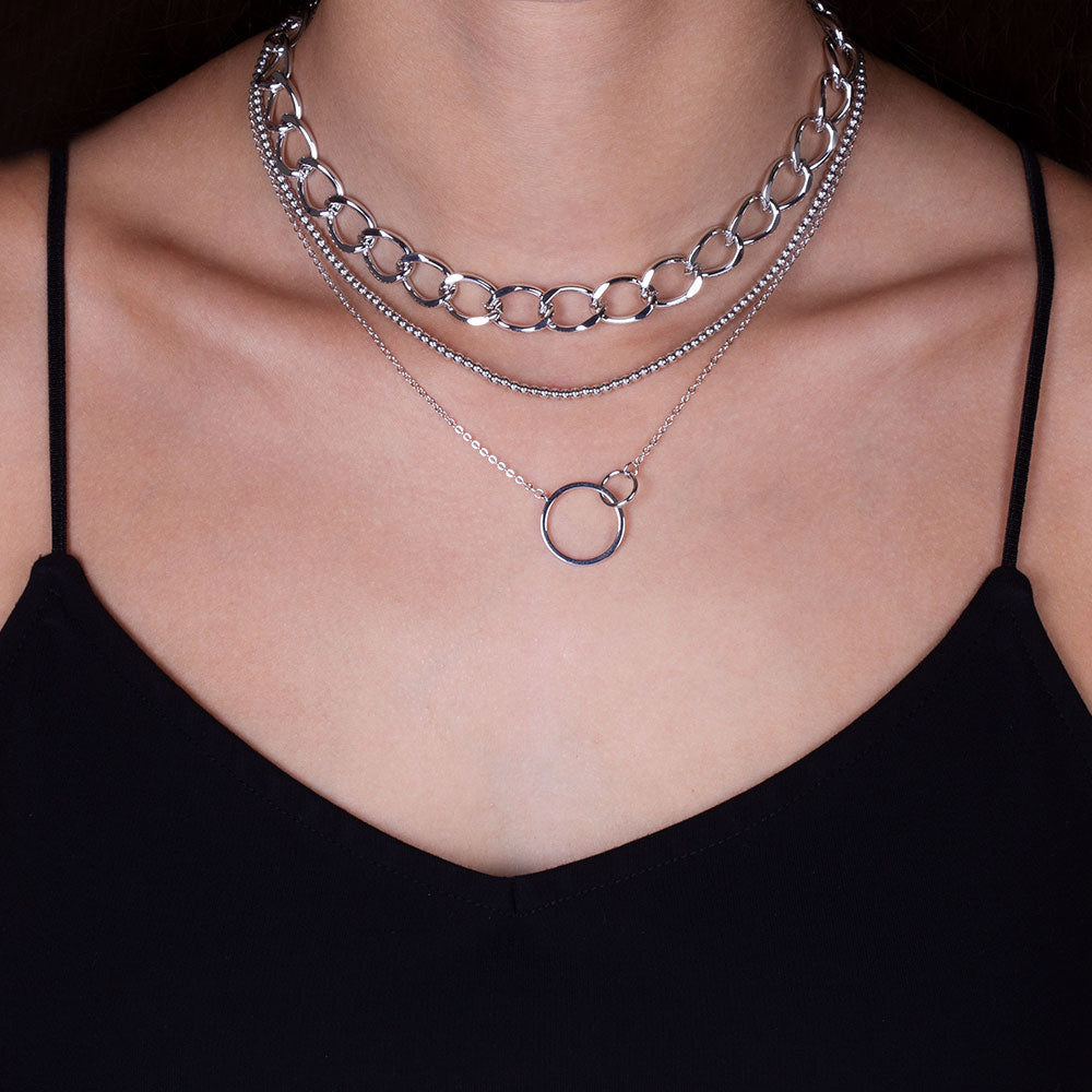 "Beyond Infinity"  Interlocking Circles Necklace