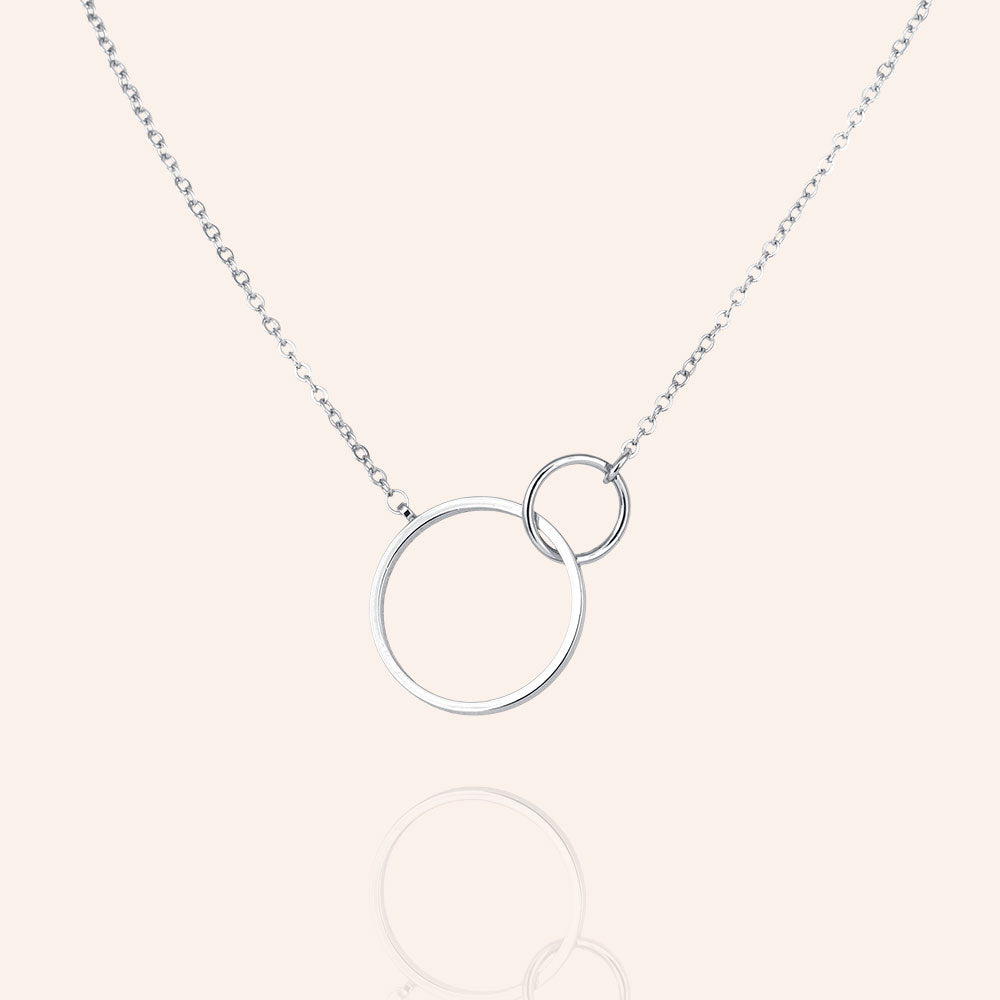 Gold Double Circle Necklace | Sisters Necklace | Eternity Necklace –  KookyTwo