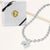 "Double Love" Heart Pendants Oval Link Chain Toggle Necklace