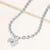 "Double Love" Heart Pendants Oval Link Chain Toggle Necklace