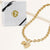 "Double Love" Heart Pendants Oval Link Chain Toggle Necklace