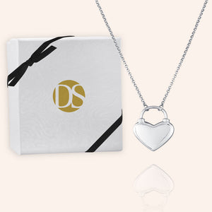 "Only Love" Heart Padlock Pendant Necklace